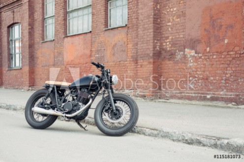 Picture of Vintage motorcycle in parking